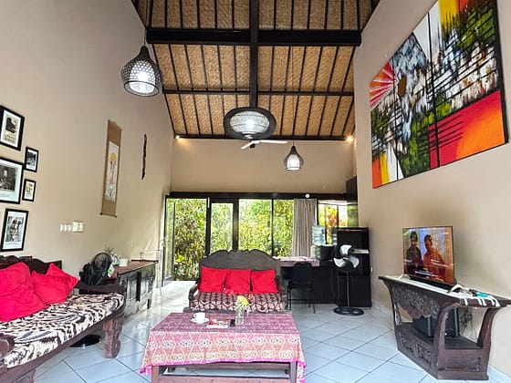 Furniture made from recycled wood, Living room, Front Page House, Ambary Ubud Villas